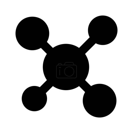 Icono bellamente diseñado de moléculas de estilo moderno, red molecular