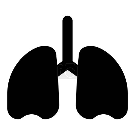 Pulmones con icono de vector de estilo moderno
