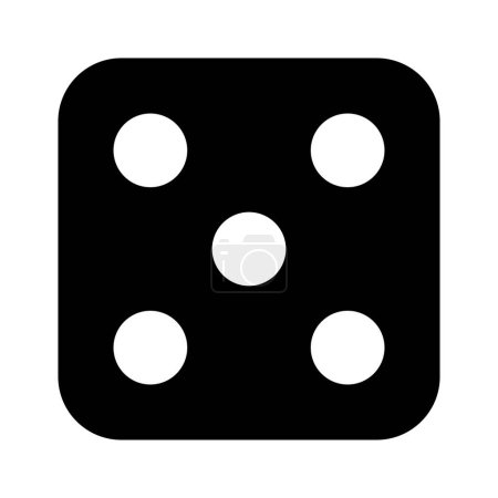 Icône accessoires de jeu de casino, conception vectorielle de jeu de dés de ludo
