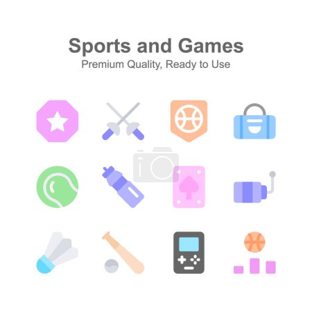 Holen Sie sich dieses erstaunliche Sport-und Spiele-Ikonen-Set