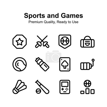 Holen Sie sich dieses erstaunliche Sport-und Spiele-Ikonen-Set