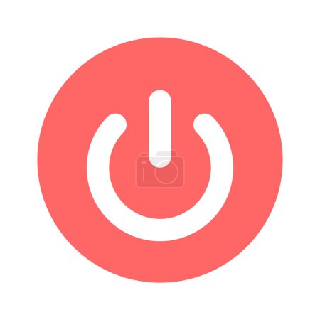 Check this cute icon of power off, trendy vector of power button