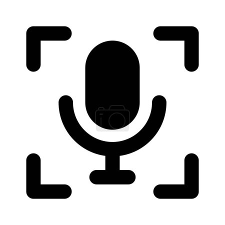 Grab this beautifully designed icon of microphone in trendy flat style