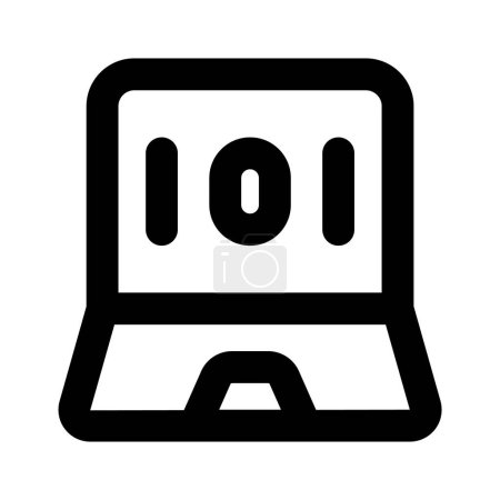 Premium icon of binary coding in trendy style