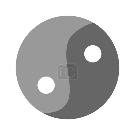 A chinese yin yang symbol vector design isolated on white background