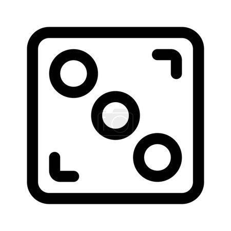 Casino-Spielzubehör-Symbol, ludo Würfelspiel-Vektordesign