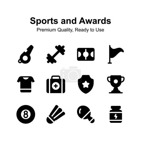 Sport und Auszeichnungen Premium-Qualität Symbole Pixel perfekte Grafik