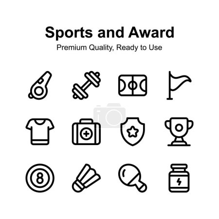 Sport und Auszeichnungen Premium-Qualität Symbole Pixel perfekte Grafik
