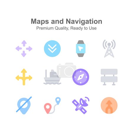 Take a look at amazing maps and navigation icons, ready to use