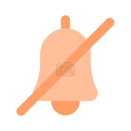 Well design vector icon of notification turn off in editable style