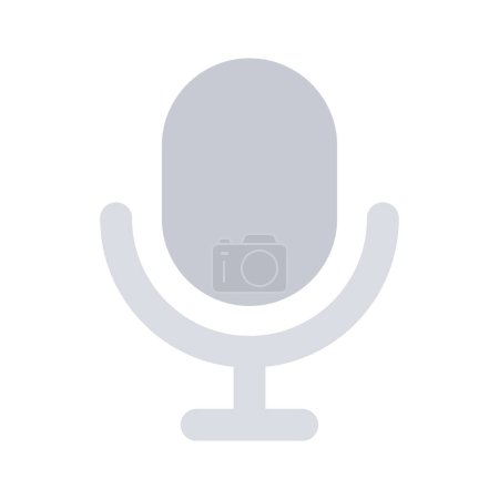 Grab this beautifully designed icon of microphone in trendy flat style