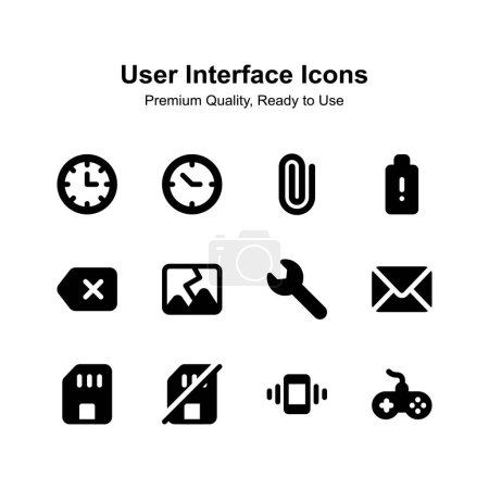 Optisch ansprechende Icons für die Benutzeroberfläche, bereit für den Premium-Einsatz