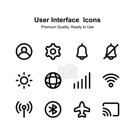 Paquete creado creativamente de iconos de interfaz de usuario, fácil de usar y descargar