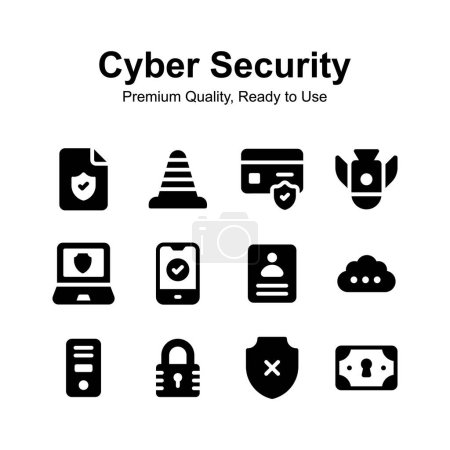 Take a look at unique cyber security icons set, easy to use and download