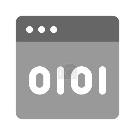 Creatively crafted icon of binary web, ready to use vector