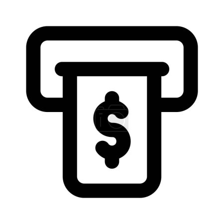 Illustration for An icon design of instant banking, flat vector of cash dispenser, atm machine - Royalty Free Image