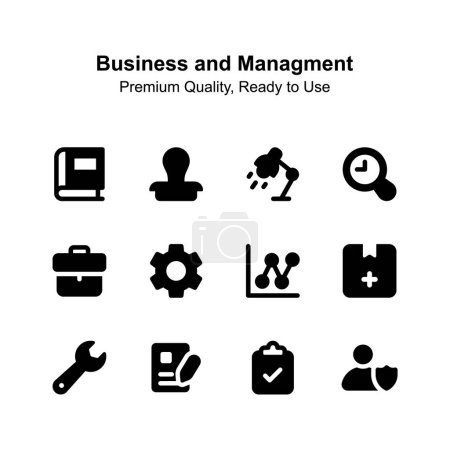 Illustration for Get your hold on this premium business and management icons - Royalty Free Image