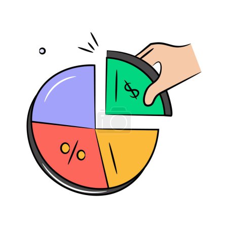 Grab this carefully crafted icon of Pie Graph, business analysis vector