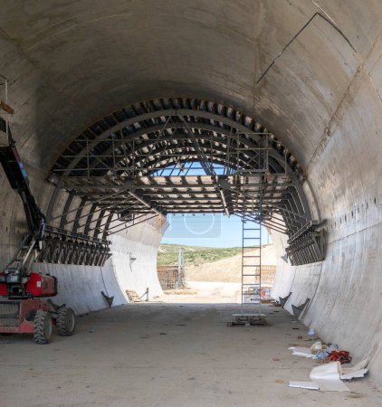 "Building the Future: Inside the Structural Workings of a Tunnel Construction Site"
