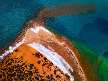 Téléchargez les photos : Cap Peron, parc national François Peron, Australie-Occidentale. Vue aérienne du drone, - en image libre de droit