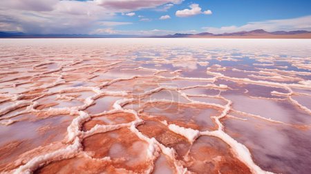 Lithium mine plant Salar de Uyuni, Bolivia, the largest salt flat in the world