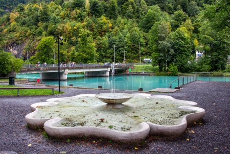 Photo for Walking in Interlaken Region , English garden near Aare river - Royalty Free Image
