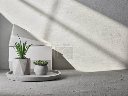 Photo for Gray concrete background for product presentation - Royalty Free Image