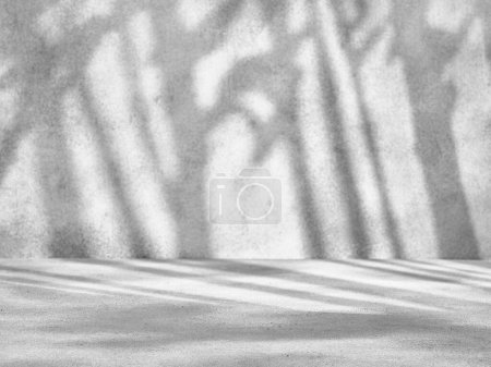Foto de Fondo de hormigón gris minimalista con sombras naturales - Imagen libre de derechos