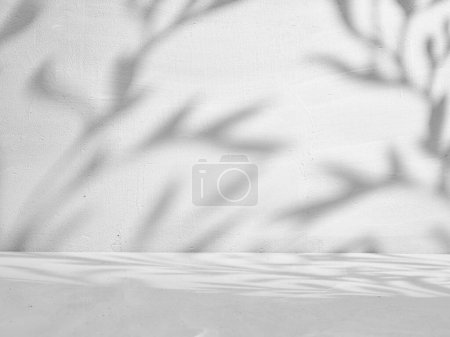 Photo for Concrete wall with natural shadows, abstract background - Royalty Free Image
