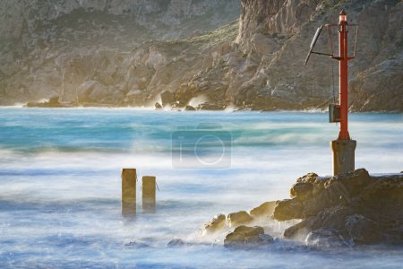 Foto de Efecto seda, paisaje marino en exposición prolongada - Imagen libre de derechos