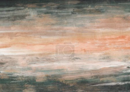 Photo for Abstract oil landscape, sea and sky background. Beautiful abstract textured background of evening sunset sky - Royalty Free Image