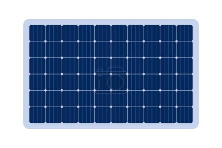 Module de grille de panneau solaire. Batterie électrique Sun Power. Modèle de cellule solaire. Panneau solaire énergie batterie arrière-plan. Une autre source d'énergie écologique. Illustration vectorielle isolée sur fond blanc.