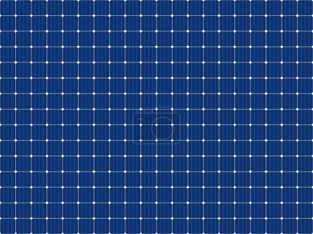 Illustration for Solar panel grid seamless pattern. Sun electric battery texture. Solar cell pattern. Sun energy battery panel seamless background. Alternative energy source. Vector illustration on blue background. - Royalty Free Image