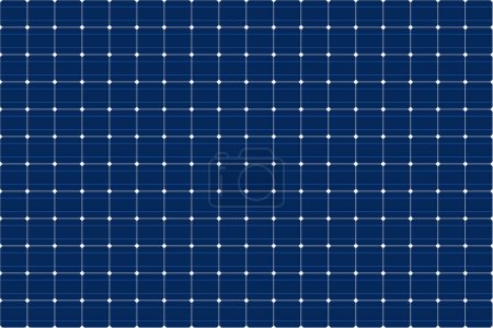 Illustration for Solar panel grid seamless pattern. Sun electric battery texture. Solar cell pattern. Sun energy battery panel seamless background. Eco electricity. Vector illustration on blue background. - Royalty Free Image