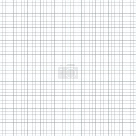 Millimeter graph paper grid seamless pattern. Abstract geometric squared background. Line pattern for school, technical engineering scale measurement. Vector illustration on white background.