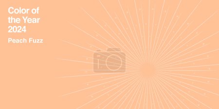 Illustration for Color of the year, Peach Fuzz swatch background - Royalty Free Image