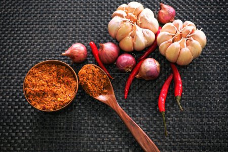Photo for Fish Meal Chili Paste with Thai Herbs - Royalty Free Image