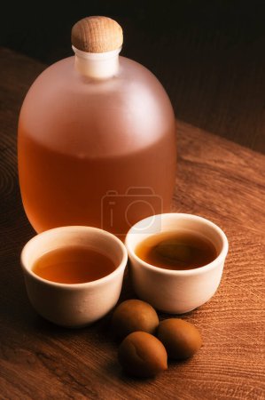 Photo for Ready-to-drink Japanese style plum fermented liquor. - Royalty Free Image