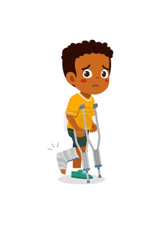 Illustration for Little kid got accident and got bone fracture - Royalty Free Image