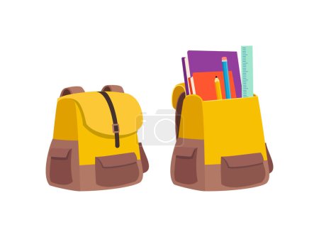 Illustration for School backpack with good quality with good color - Royalty Free Image