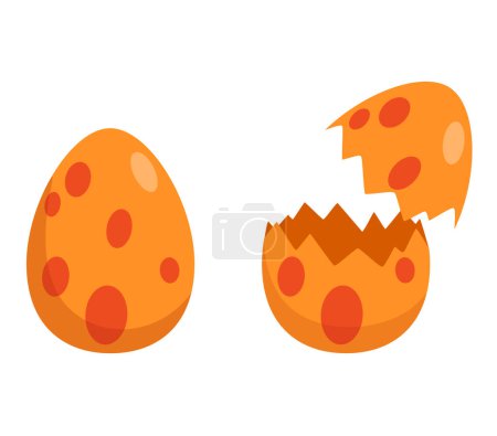 Illustration for Dinosaur egg toy made from plastic with good quality - Royalty Free Image