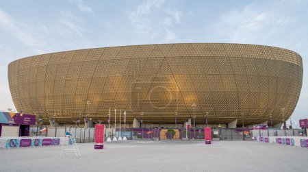 Foto de Doha, Qatar Septiembre 09,2022: Estadio Icónico de Lusail o Estadio de Lusail es un estadio de fútbol en Lusail, Qatar. - Imagen libre de derechos