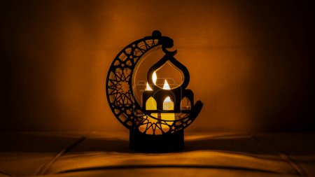 Muslim Holy Month Ramadan - with Ornamental Arabic Lantern and dates.