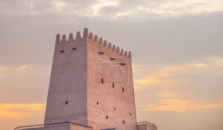 Doha, Qatar- 20 décembre 2023 - Tours Barzan, aussi connues sous le nom d'Umm Salal Mohammed Fort Towers, sont des tours de guet qui ont été construites à la fin du 19ème siècle