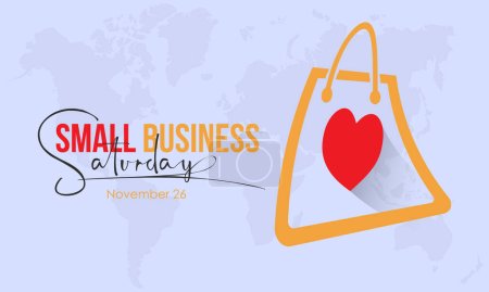 Vector illustration design concept of Small Business Saturday observed on November 26