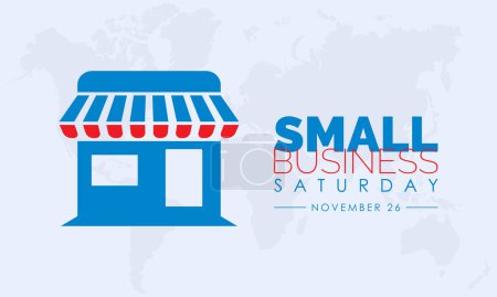 Vector illustration design concept of Small Business Saturday observed on November 26