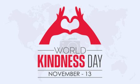 Vector illustration design concept of World Kindness Day observed on November 13