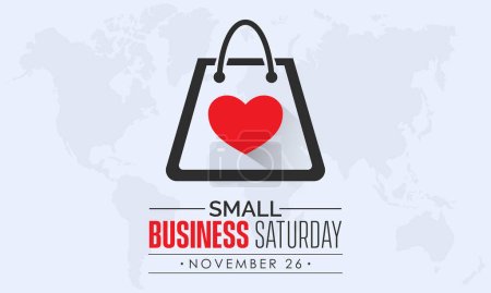 Illustration for Vector illustration design concept of Small Business Saturday observed on November 26 - Royalty Free Image