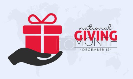 Illustration for Vector illustration design concept of National Giving Month observed on every December - Royalty Free Image