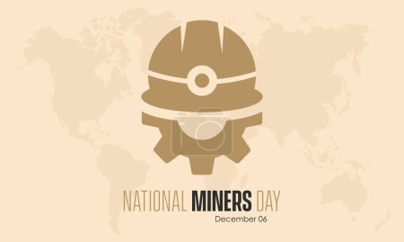 Illustration for Vector illustration design concept of National Miners Day observed on December 6 - Royalty Free Image